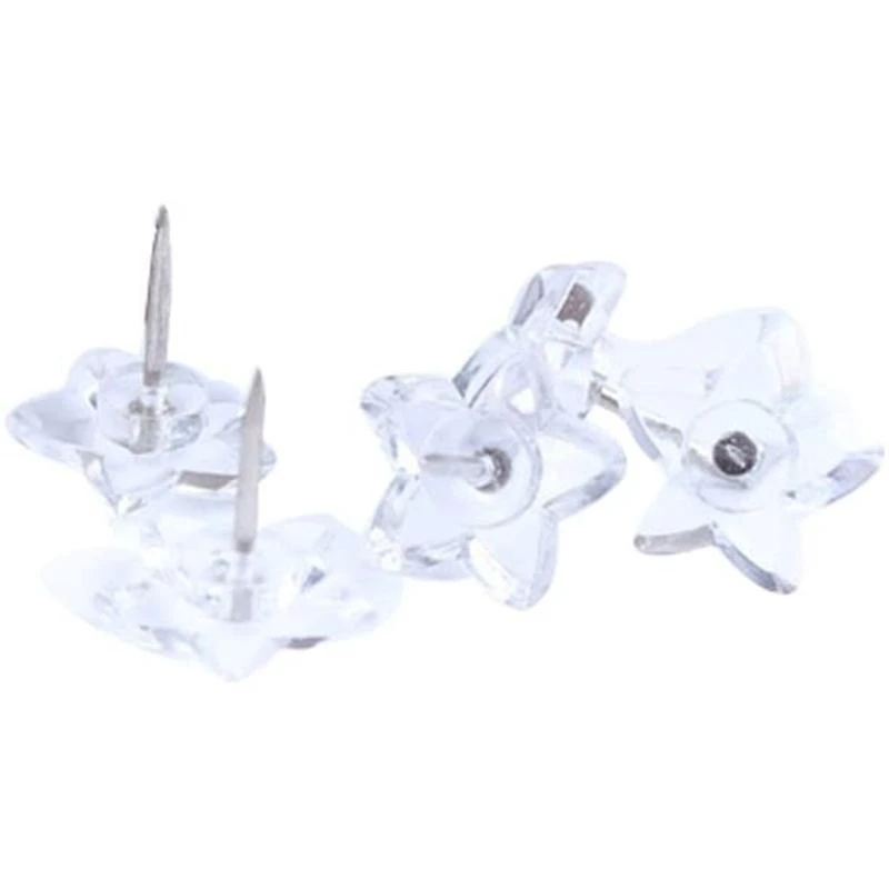 50pcs/Pack Decorative Steel Pushpins Star Thumb Tacks Set for Ideal for Displaying Documents Photos Postcards Posters