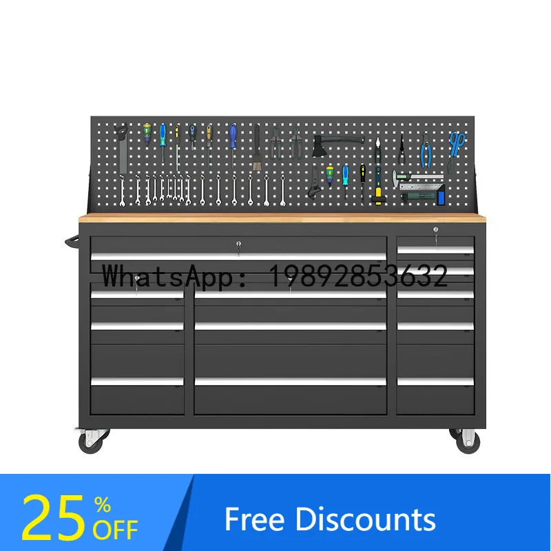 YFY Heavy Duty Tool Cart Drawer Type Repair Trolley Auto Repair Storage Tool Box Thickened Hardware
