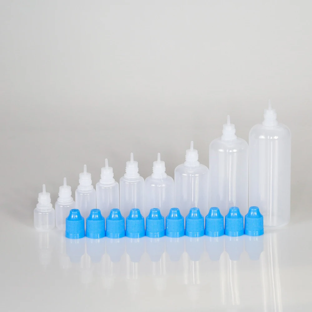 5Pcs 3ml 5ml 10ml 15ml 20ml 30ml 50ml 100ml 120ml LDPE Kunststoff Squeeze Dropper Flasche Abnehmbaren Kappe Flüssigkeit Füllung Container