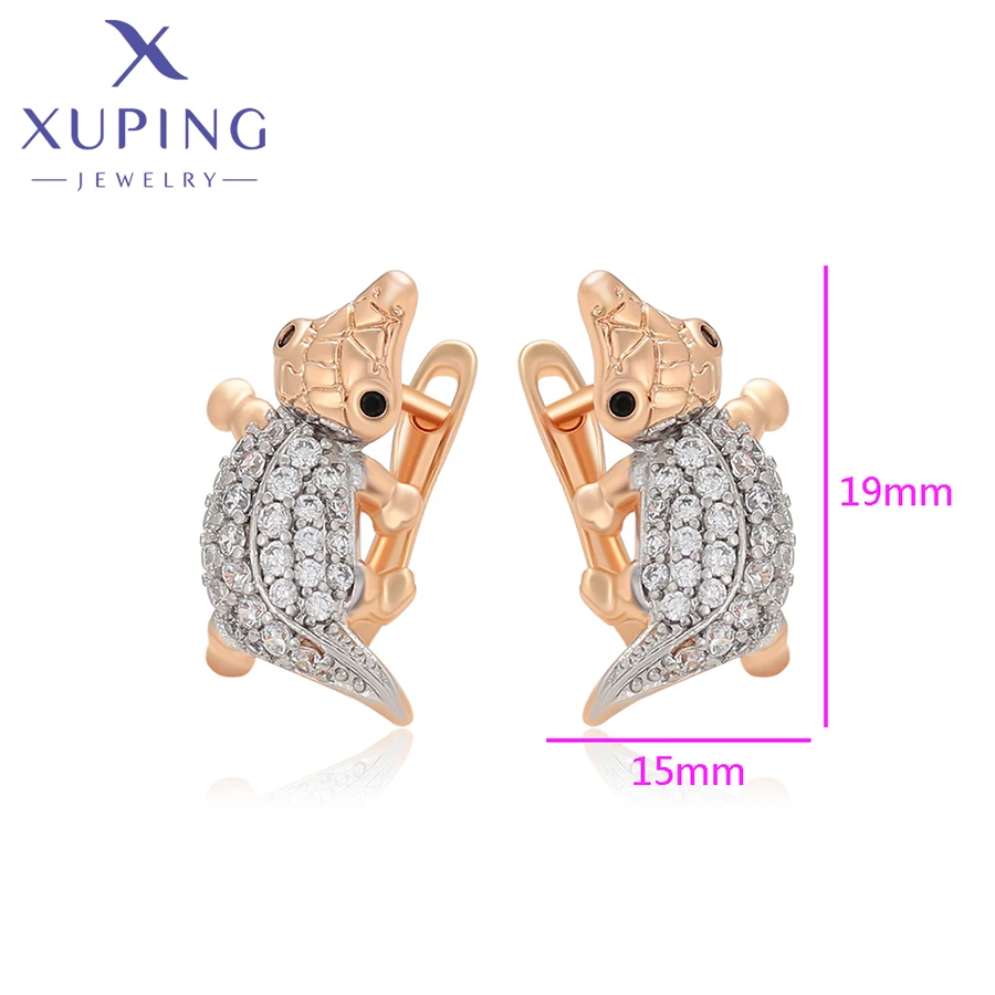 Xuping Jewelry New Arrival Fashion Animal Charm Gold Color Huggies Earrings for Women Girl Party Gift X000830789