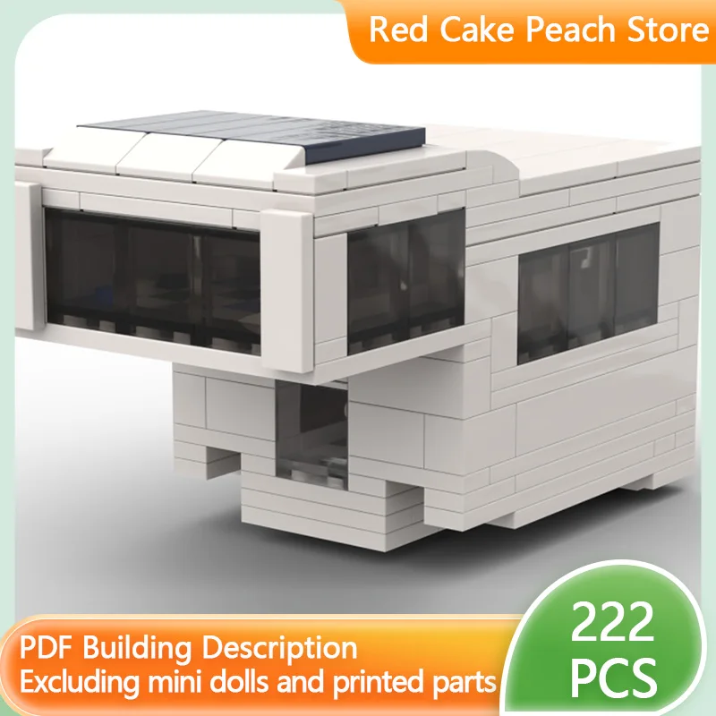 

City Car Model MOC Building Bricks White Vintage Truck Camper Modular Technology Children Holiday Gifts Assemble Toys Suit