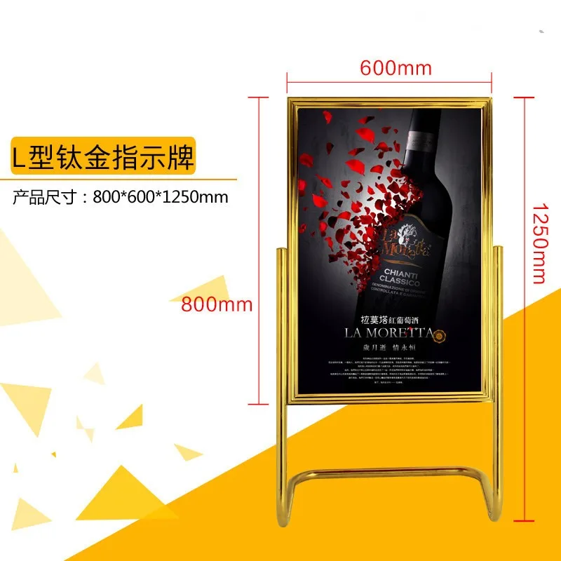 Specializing in the production of stainless steel, titanium and other hotel supplies L-shaped foot signs, hotel signs