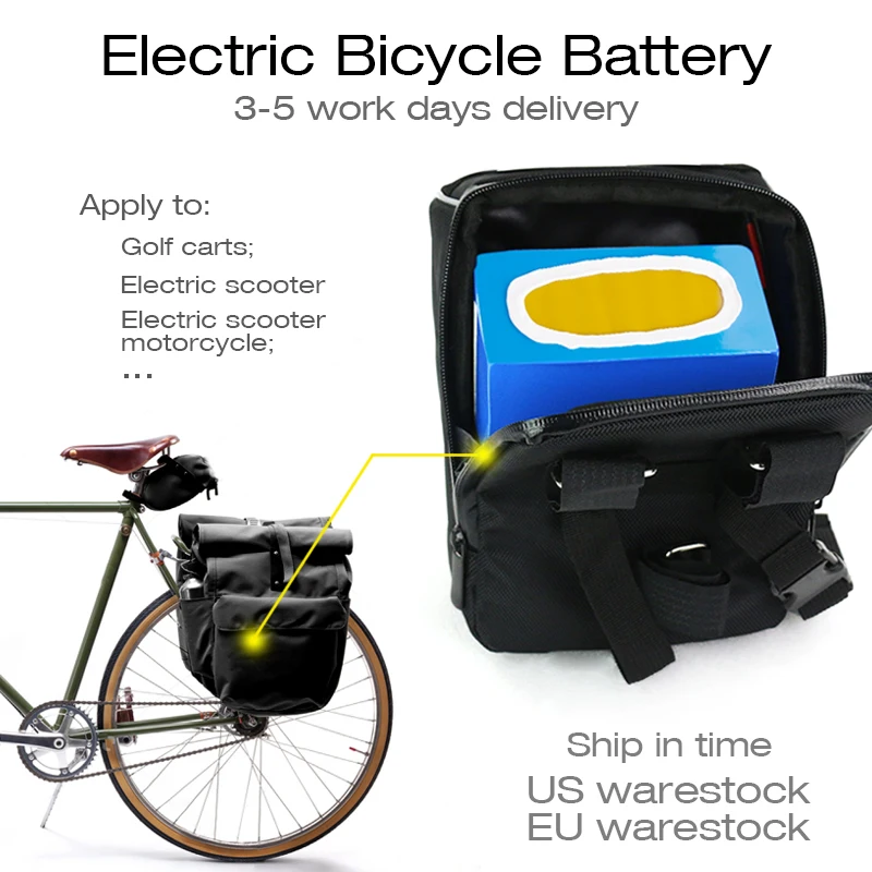 EU US Lager Scootoer Batterie Ebike 52V 48V 36V 72V 60V 20Ah 40Ah Lithium-Batterie Pack Für 350W 500W 750W 1000W 1500W 2000W 3000W – Detail 12