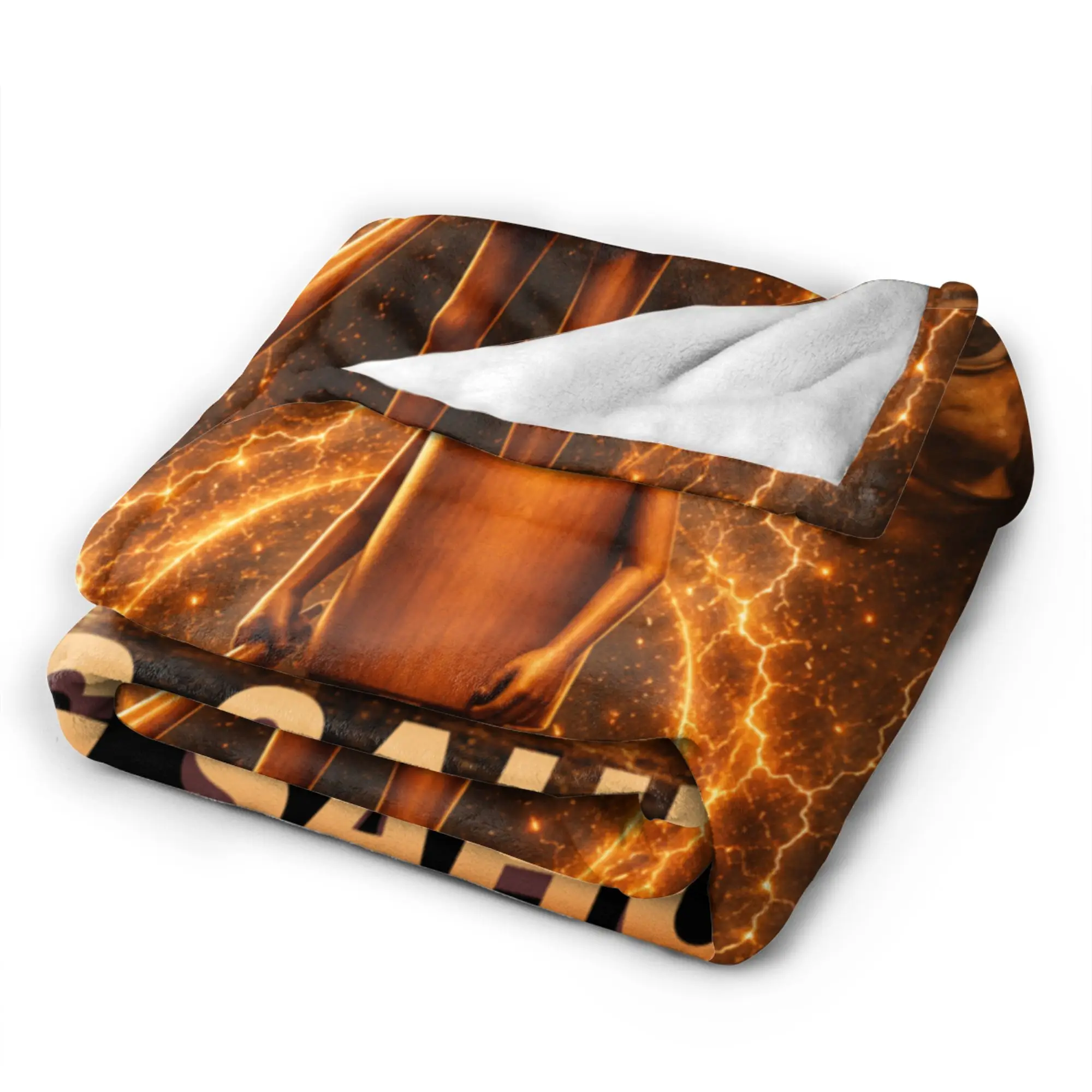 Tung Tung Tung Sahur is Calling Funny Italian Brainrot Cozy Blankets Novelty Camping Bedding Throws Bedroom Flannel Bedspread