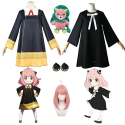 Halloween X Familie Anya Vervalser Cosplay Kostuum Anime Cosplay Volwassen Kleding Inclusief Sokken Duivel Hoorn Hoofddeksels