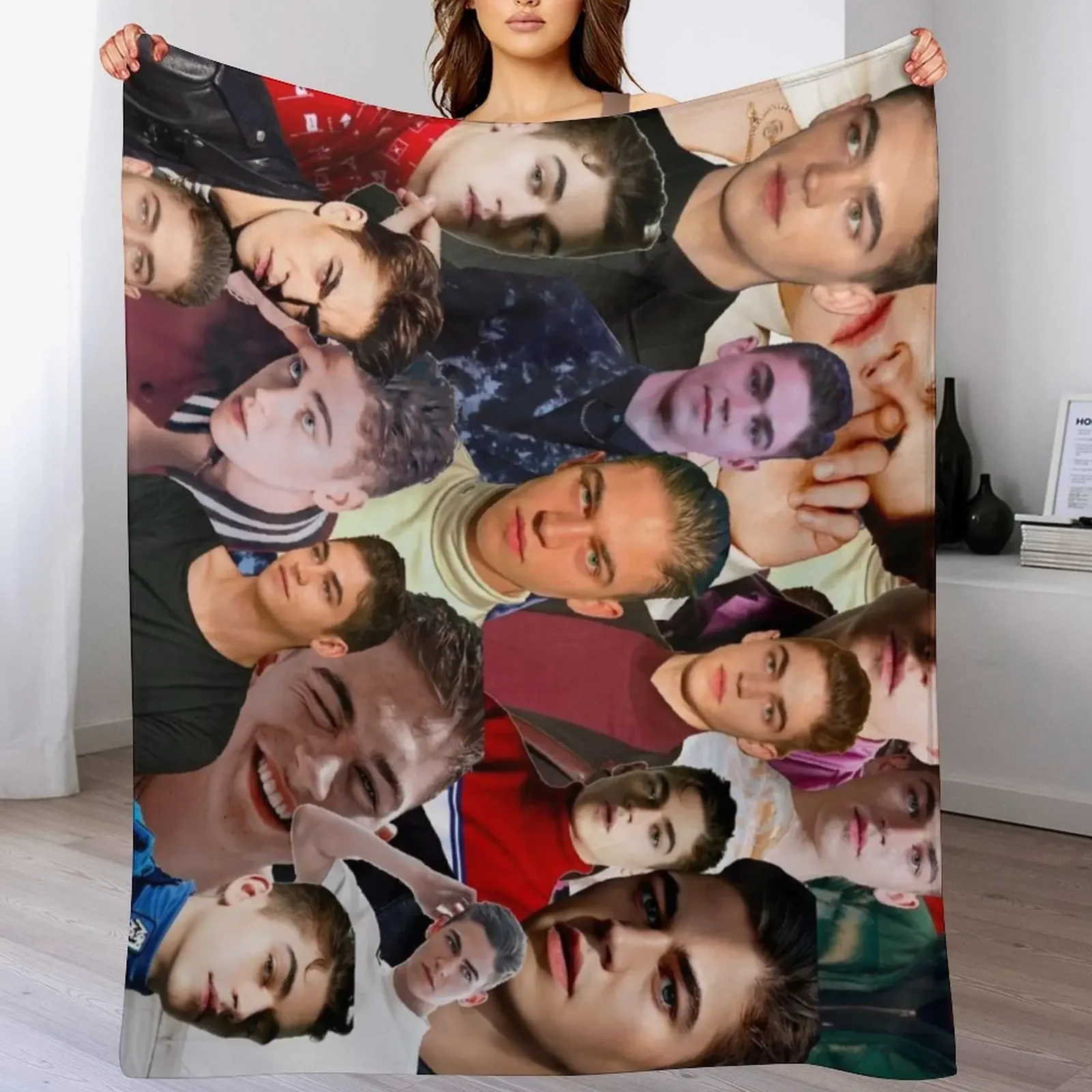 

Hero Fiennes Tiffin Photo Collage Throw Blanket Retros Luxury Thicken For Baby Decoratives Blankets
