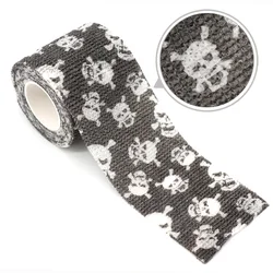 Grey Skull Sports Self Adhesive Elastic Bandage 5cm Wide Elastic Knee Pad Finger Ankle Palm Shoulder Tattoo Accessories