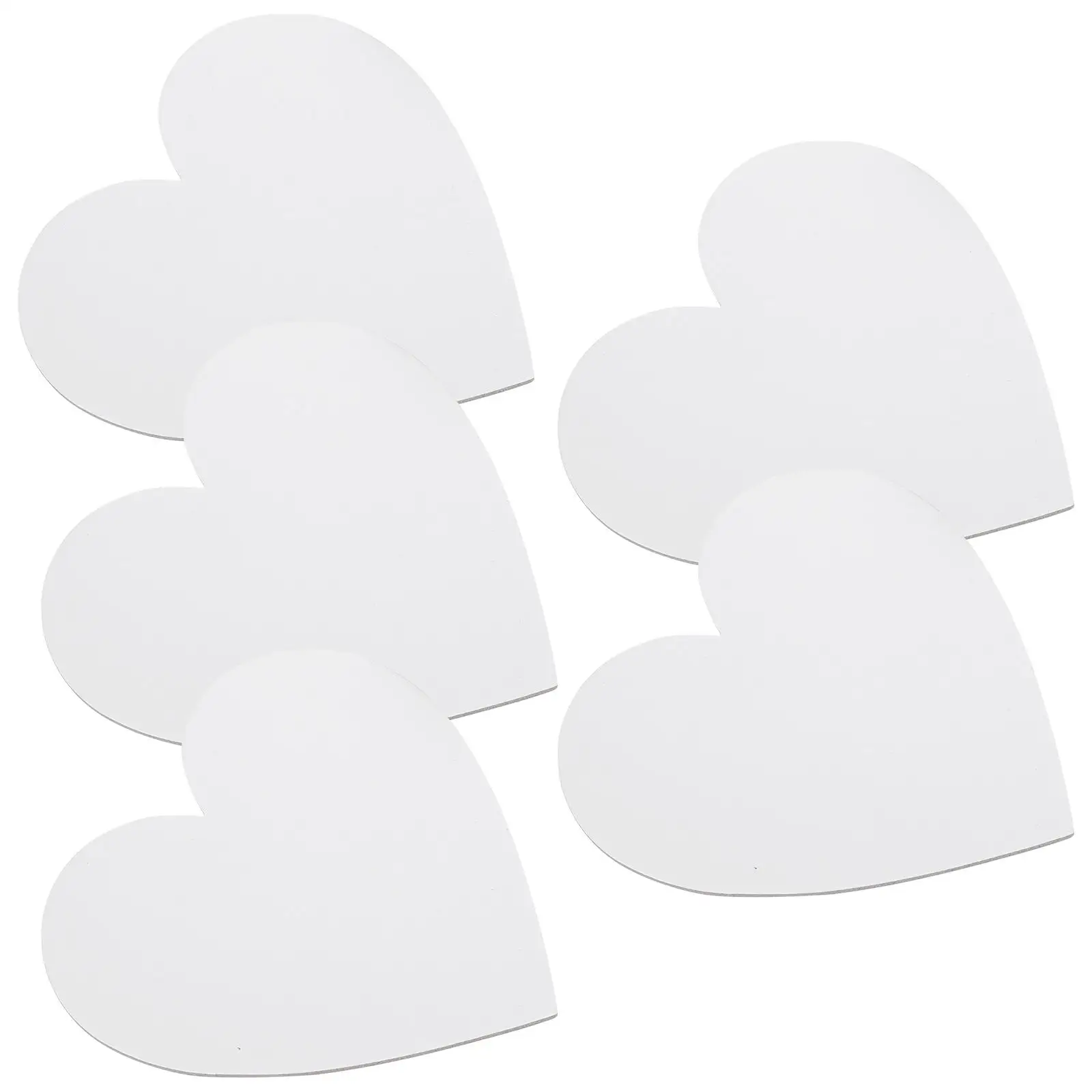 5 Pcs Heart Shaped Canvas Oil Painting Board Universal Drawing Boards for Hearts