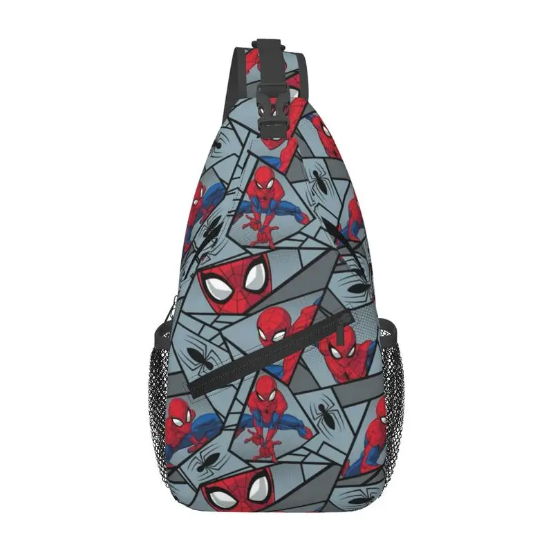 

Cool Spider Man Sling Bags for Travel Hiking Men Chest Crossbody Backpack Shoulder Daypack