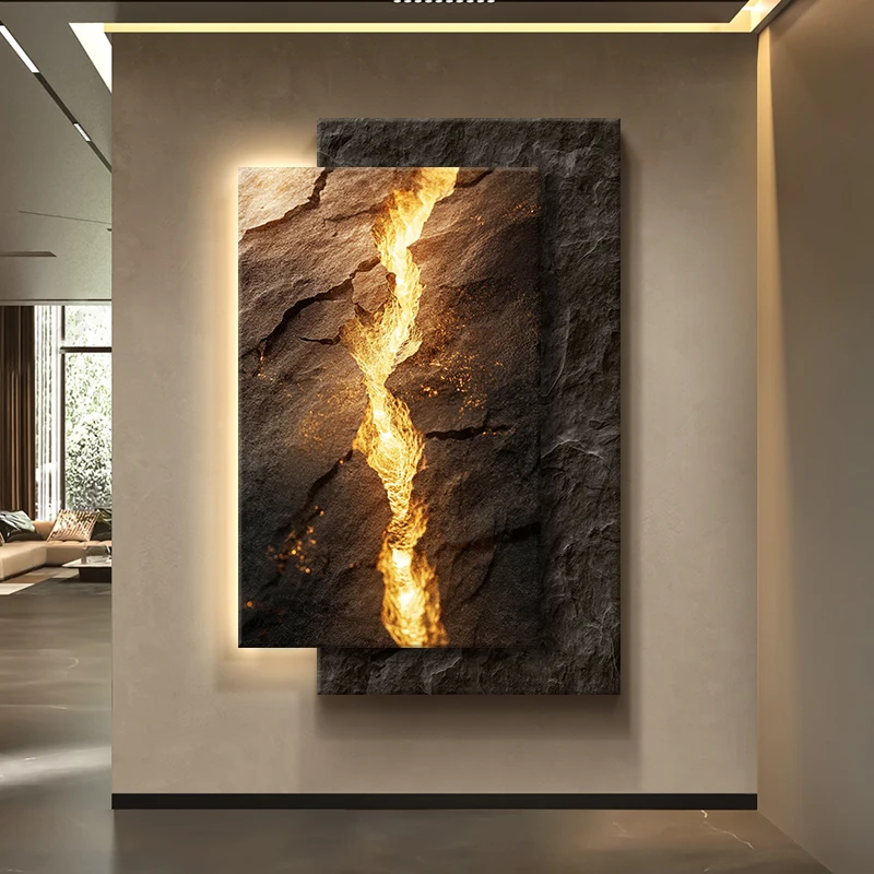 High End Hanging Painting Light Luxury Living Room Corridor Decor Wall Light Three-dimensional Atmosphere Luminous Lamp Painting