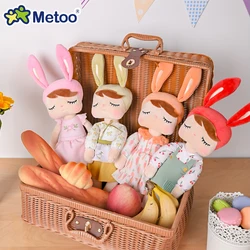 Original metoo 35cm angela plushie boneca fina estilo pastoral coelho de pelúcia criança brinquedos de pelúcia para meninas e meninos presentes