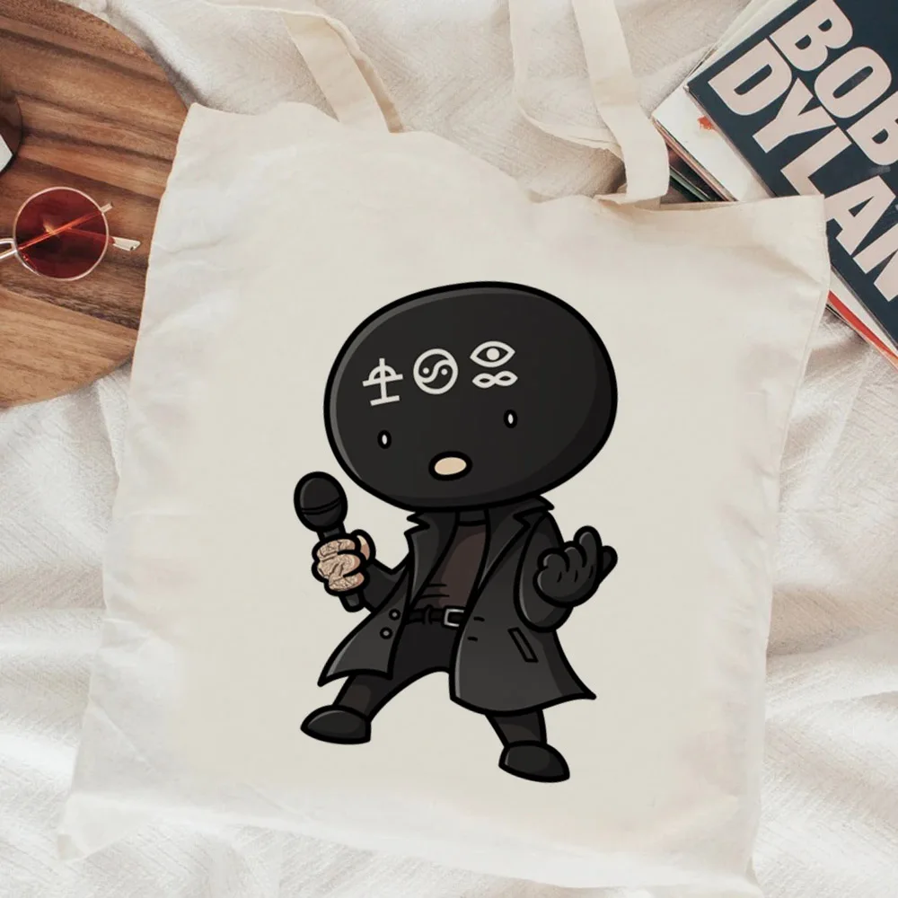 

Bad Omens shopping bag bolsa reusable shopper grocery eco bolsas de tela bag jute cloth string cabas