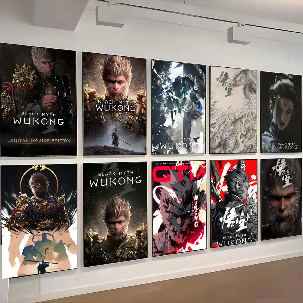 Video Game B-Black Myth Wukong Poster Modern And Elegant Wall Stickers For Home Decor Living Room Dormitory Wall Art