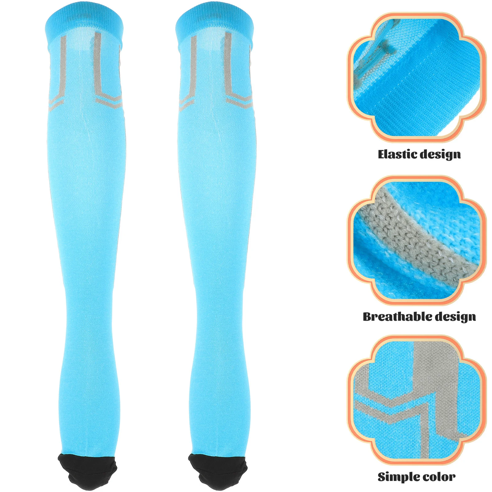 

1Pair Compression Socks High Elasticity Breathable Calf Support for Men Women Sports Running Exercise Fatigue Relief