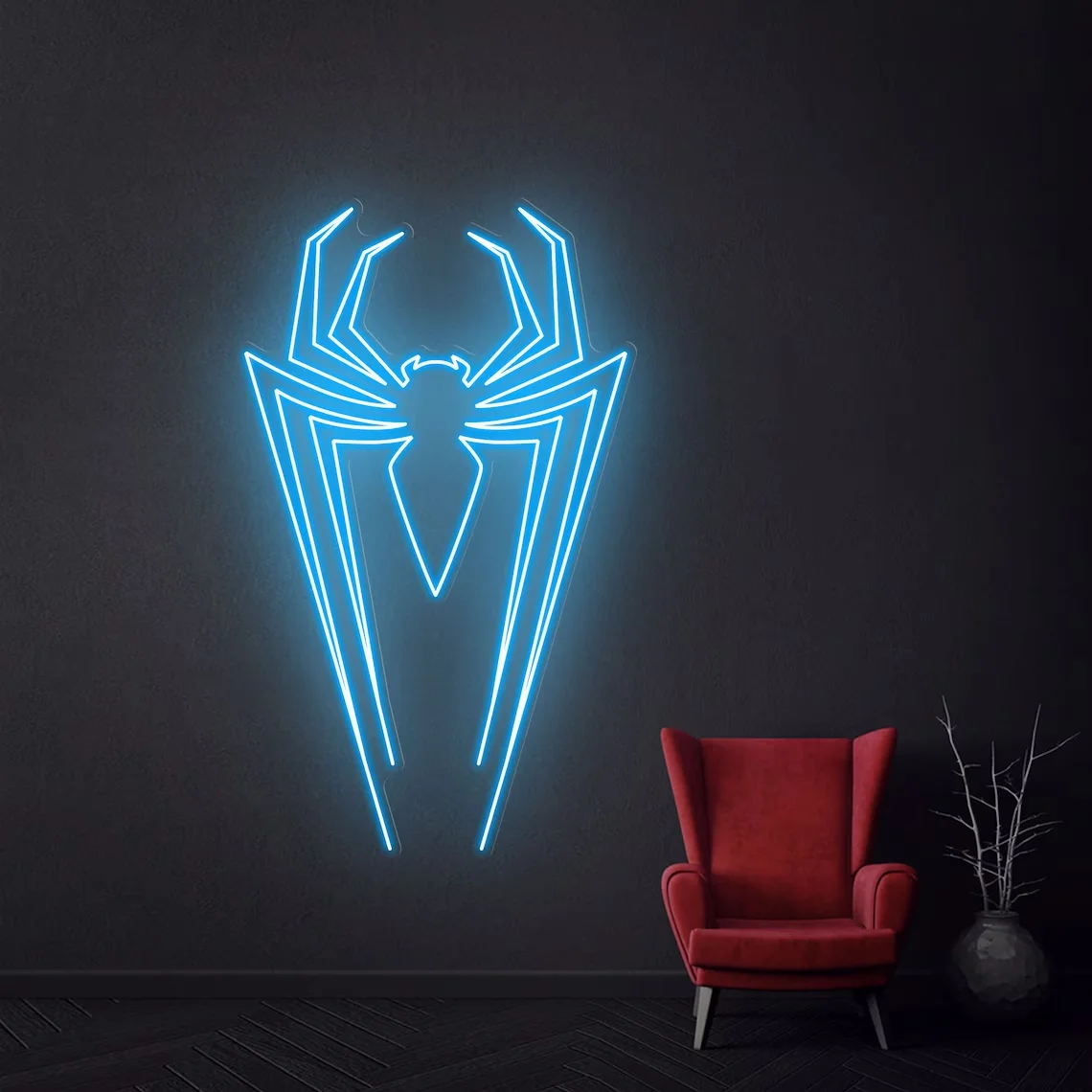 Super Hero Neon Sign Spider Neon Decor Anime Wall Art Gift for Kid Birthday Gift Bed Room Game Room Decor