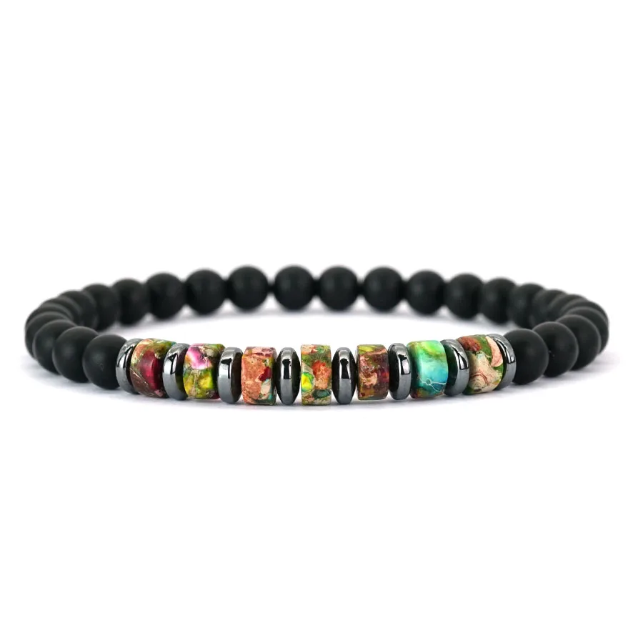 Noter Premium-Auswahl, Armband aus Kaiserstein, für Herren, 5 Farbvarianten, energetisch heilendes Perlenarmband, handgefertigter Schmuck, Geschenk für Ihn. – Detail 12