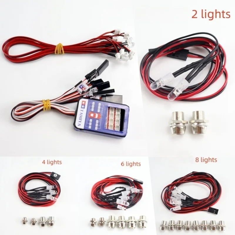 2/3/4/6/8 Lichter 70 cm Länge RC LED Nacht Scheinwerfer Scheinwerfer 3/5mm LED Licht für Modell Drift Crawler Auto Für RC Auto – Detail 2