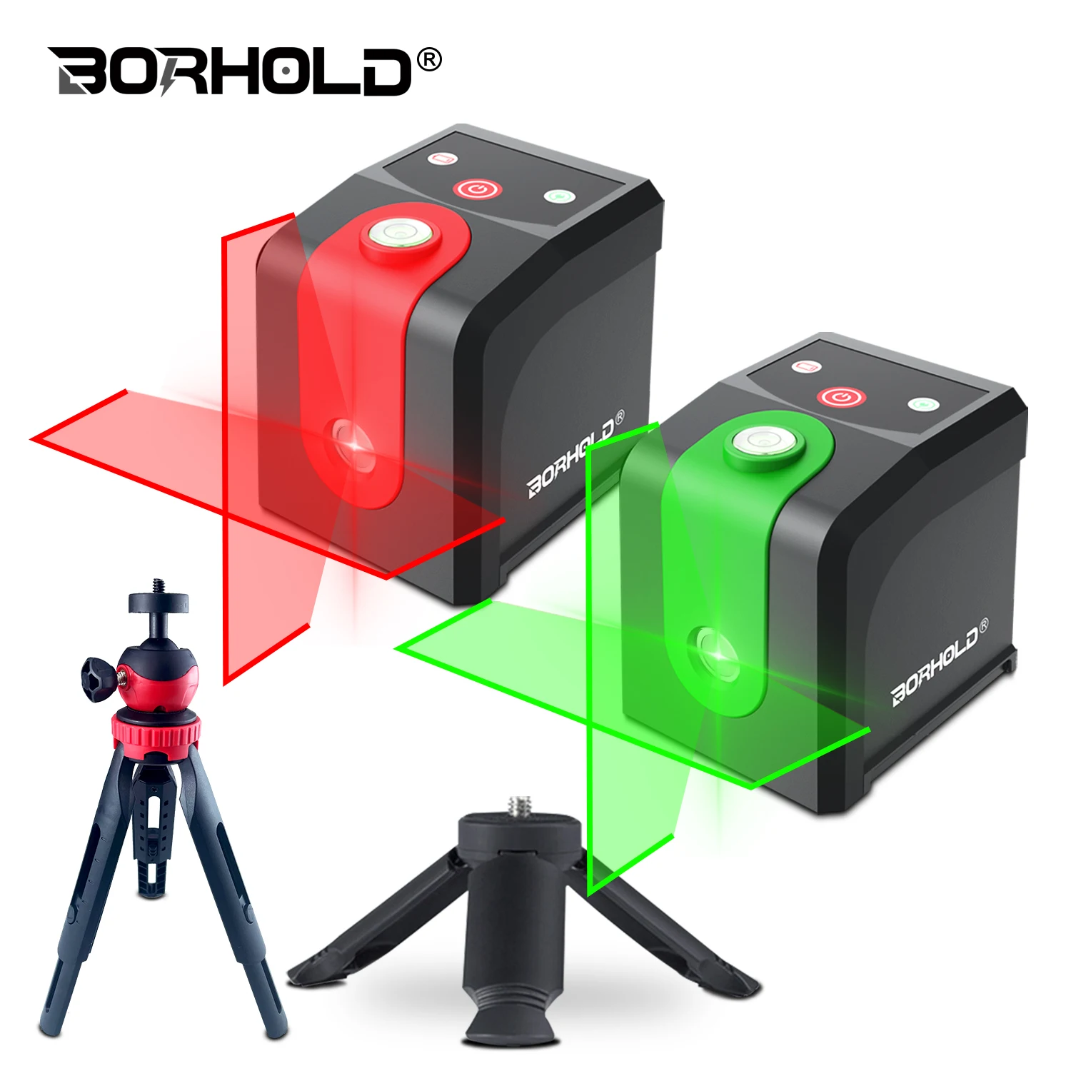 Borhold mini Laser Level 2 Lines Rechargeable Laser Level  green red beam laser horizontal cross line