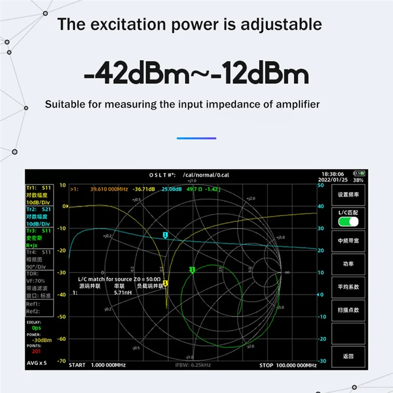 Imagem -02 - Analisador da Rede do Vetor do Preto de Nanovna Lcd Sv4401a Toque 50khz44 Ghz hf Vhf Uhf Nanovna