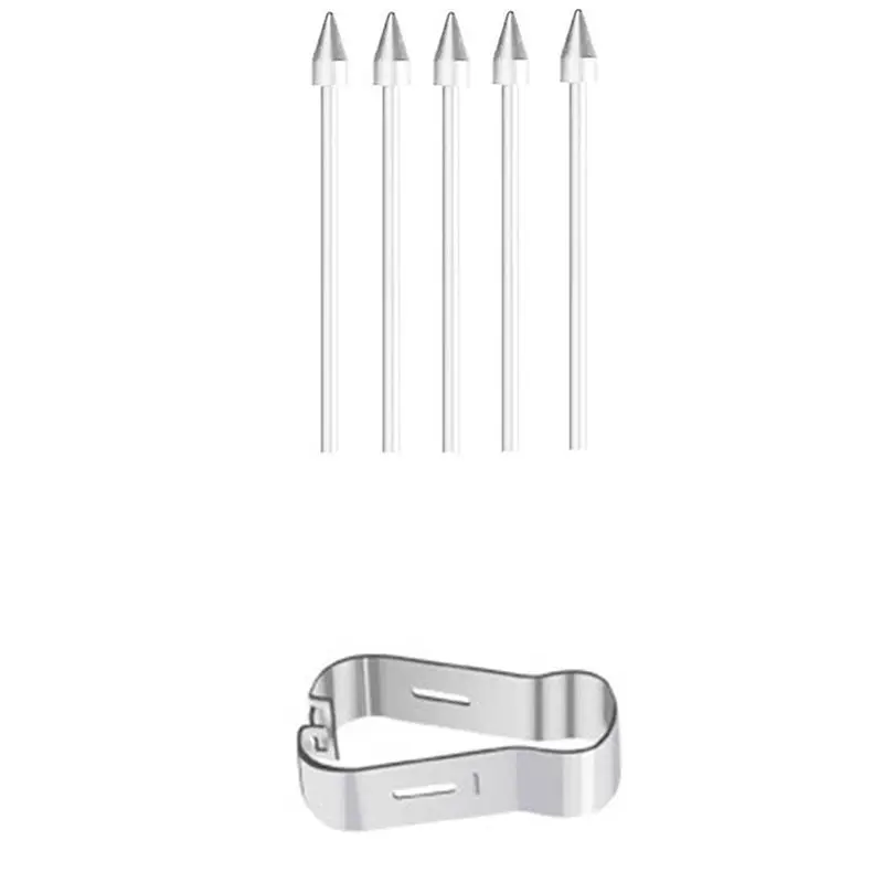 【Home-Accessories】For S6 Stylus Nib Felt Refill S7 Series Nib N10 N20 Series Multifunction Soft Tip 5 Nibs 1 Clip,White