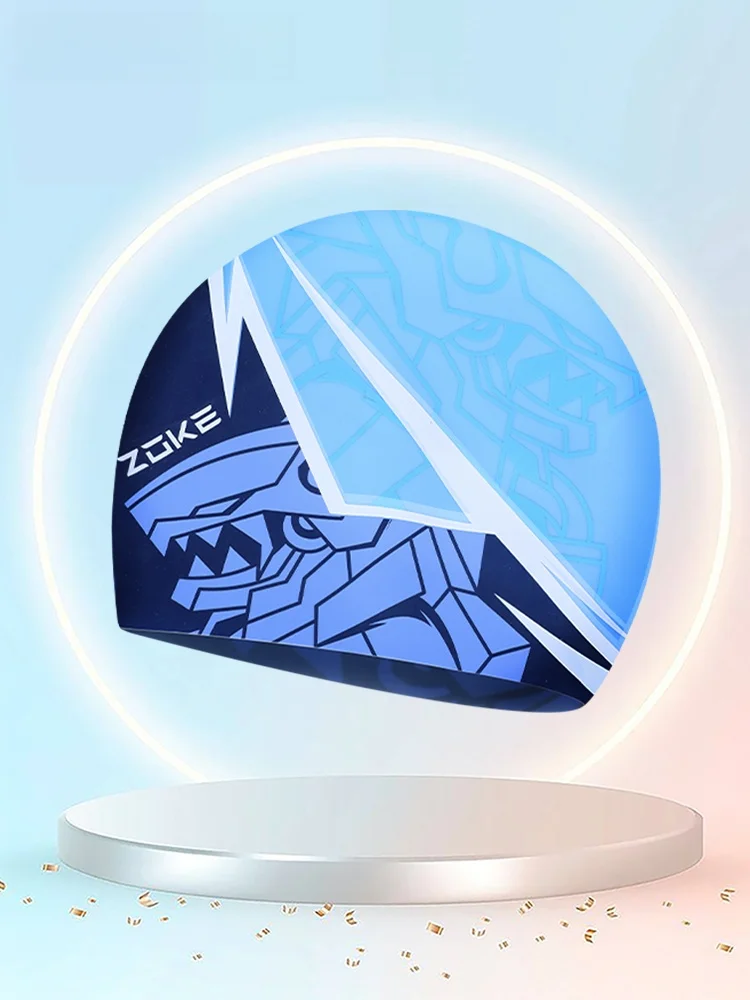 Gorro de natación para niños Zoke, gorro de natación de silicona impermeable antideslizante para entrenento y fitn, cóm...