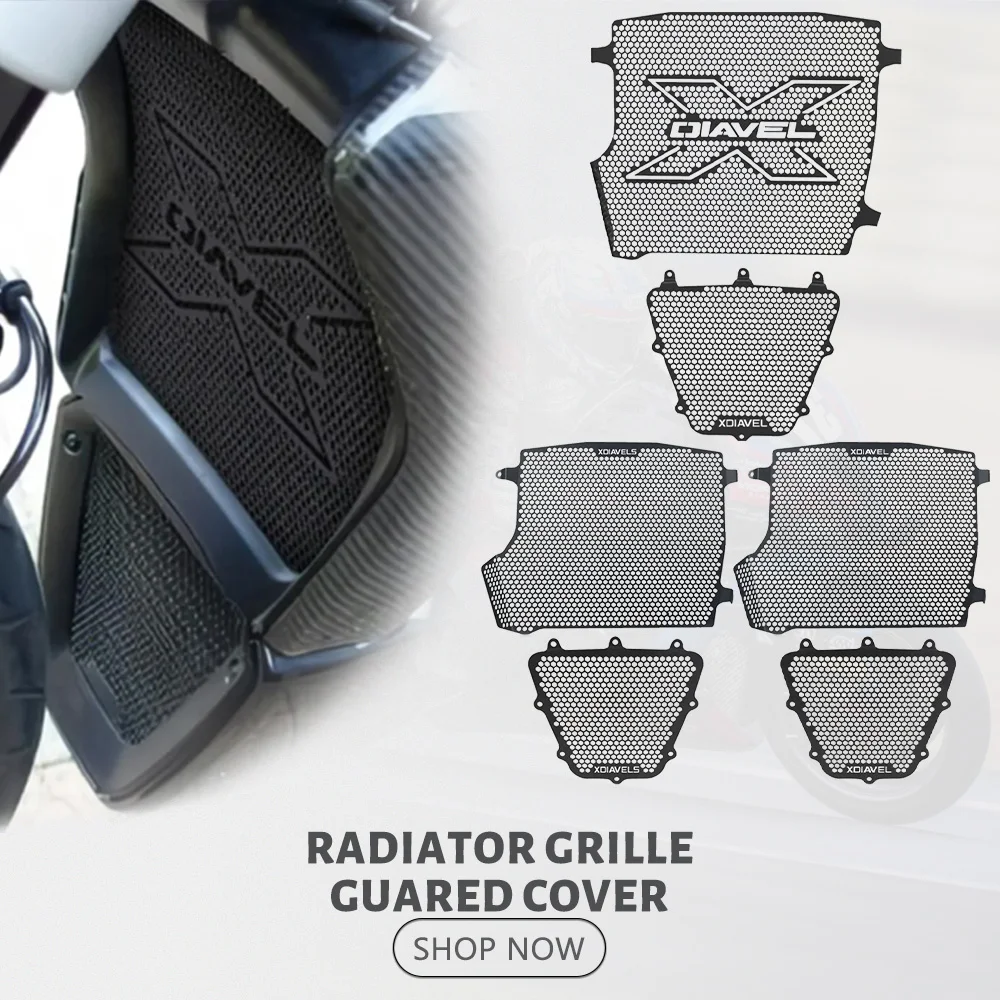 

Motorcycle Accessories For Ducati XDiavel S / Nera / Dark / Black Star 2016 - 2024 Radiator Grille Guard Cover Oil Cooler Guard