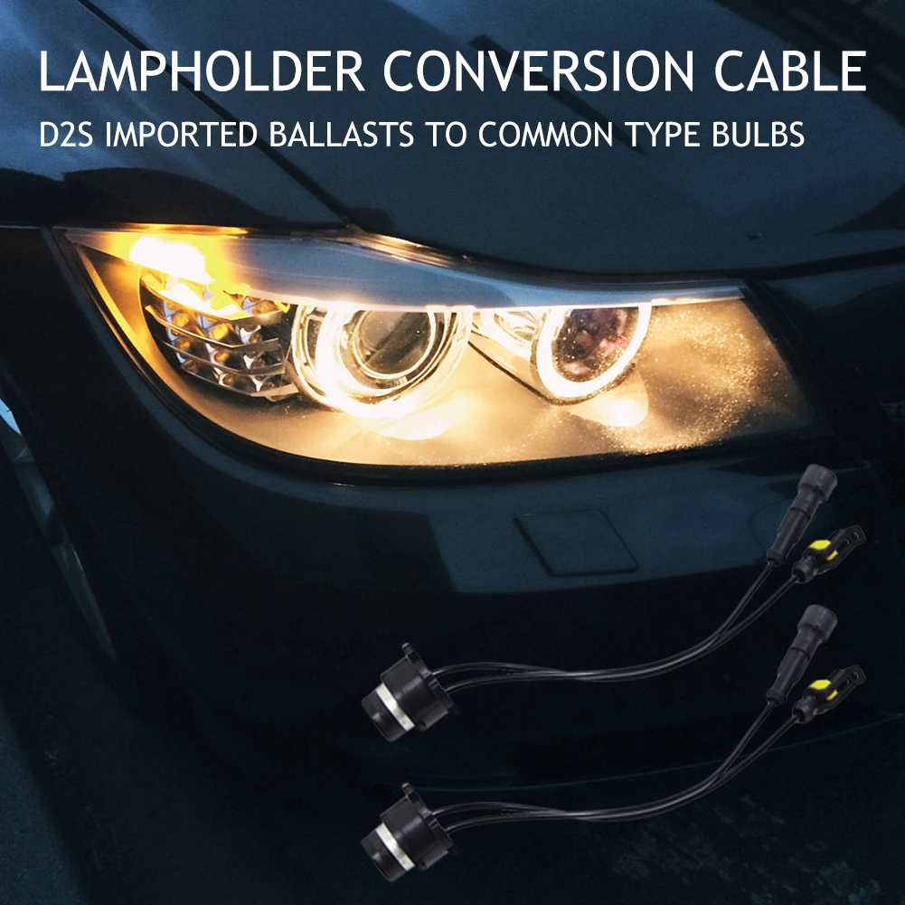 

2Pcs D2S D4S HID Xenon Ballast Wiring Harness 12V AMP Relay Wires Cable Base Adapters Xenon Light Ballast Wiring Harness Socket