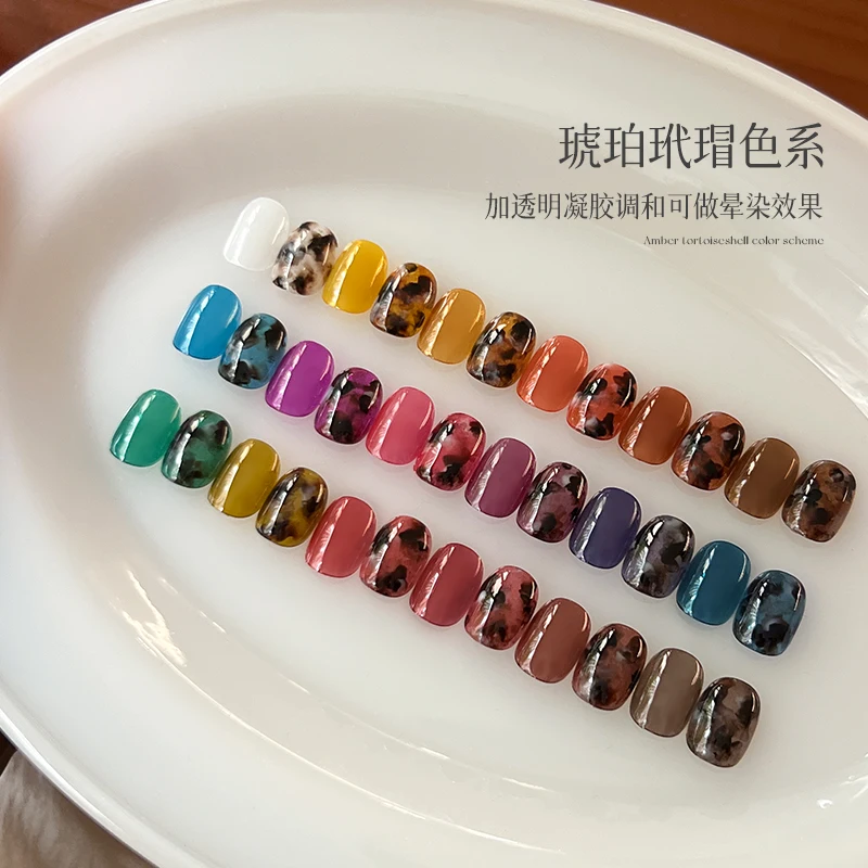 ネイル＆ヨリー 18色 3Dペイント ソリッドジェル グリッター UVジェルポリッシュパレット ネイルクリーム アート セミパーマネント ソークオフジェル トップコート/ベースコート