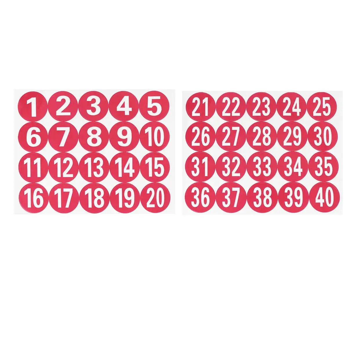

40 Pcs Number Stickers Self Adhesive Decorative Markers Strong Adhesiveness Sticky Numbers for DIY Boxes Bags Christmas