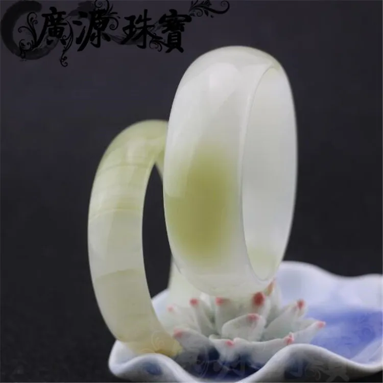 سوار جوهرة أفغاني ملفوف بالحرير، شريط رفيع، سوار من اليشم متوسط العرض، مصدر اليشم الطبيعي النقي هدية مثالية للأصدقاء #3