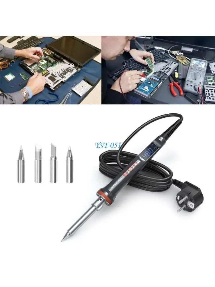 

E15A 200W LED Soldering Iron Set with Adjustable Heat and Convenient Locking Function