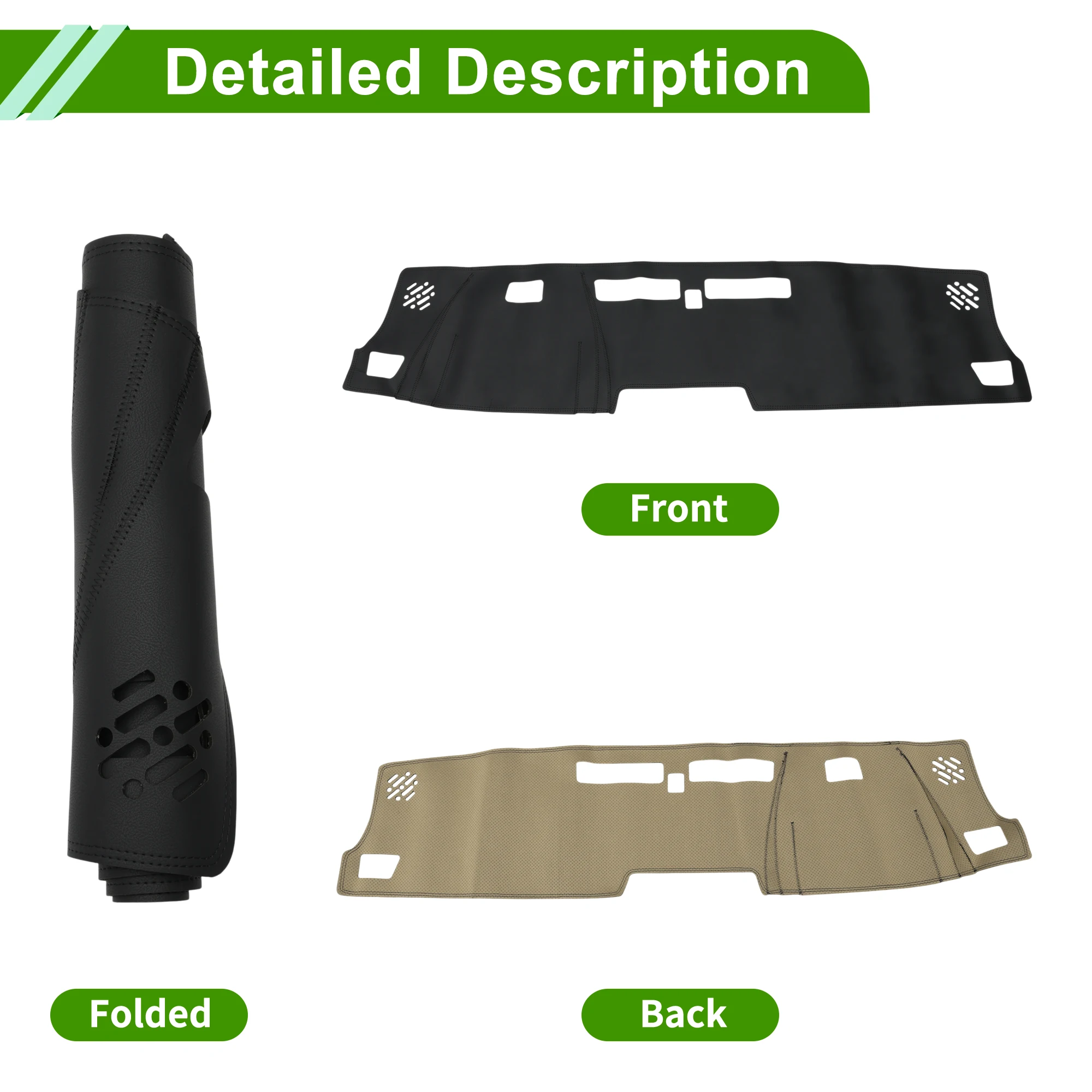 

UXCELL чехол на приборную панель для Chevrolet Colorado 23-25, коврик для приборной панели, ковер, центральная консоль, коврик для приборной панели, салон автомобиля, черный