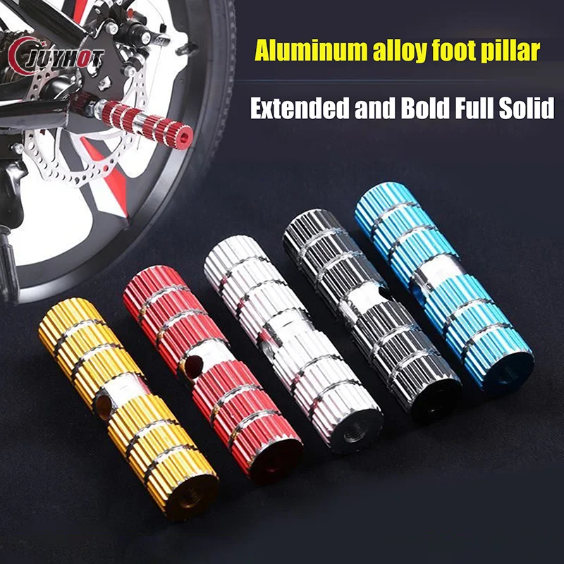 1Pair Bike Pedals Axle Foot Rest Pegs Anti-Slip Aluminum Alloy BMX Mountain Road Bicycle Front Rear Socle Pedal Cycling Parts