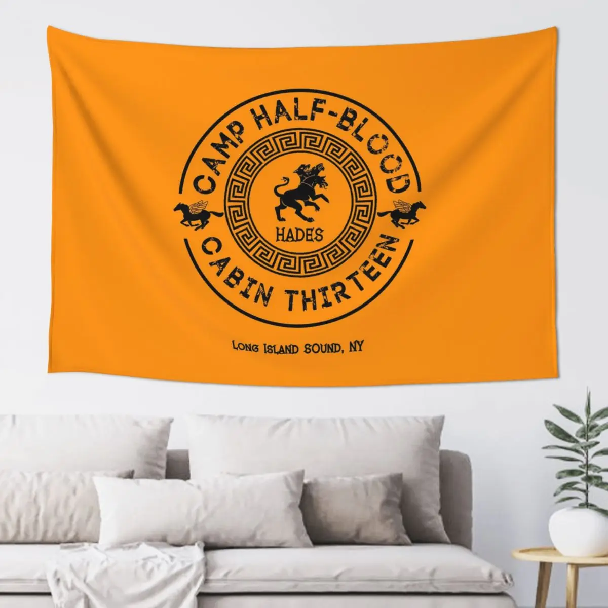 Cabin Thirteen - Hades - Percy Jackson - Camp Half-Blood Tapestry Hippie Wall Hanging Aesthetic Home Decoration Tapestries