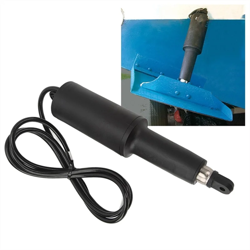

A77Q-Trim Tabs Actuator Assembly, 12V Trim Tab Actuator 101 Standard 2 1/4In Stroke 6Ft Cable 15054‑001 For Lenco Marine
