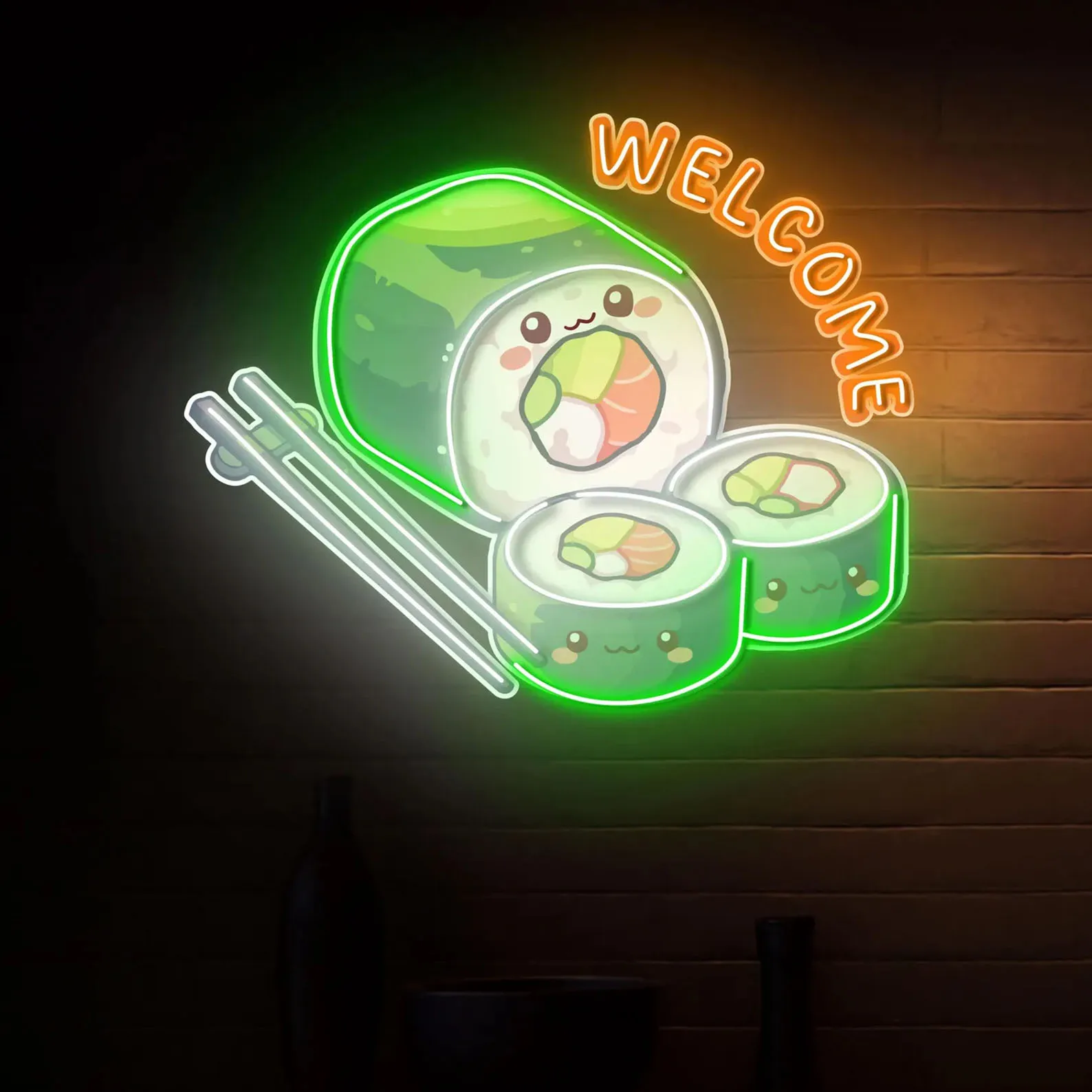 

Big Size Sushi Neon Sign,Sushi Bars LED Neon,,Japanese Restaurants Decor,Sushi Lovers Gift,Sushi Shop Wall Neon,Sushi Wall Art