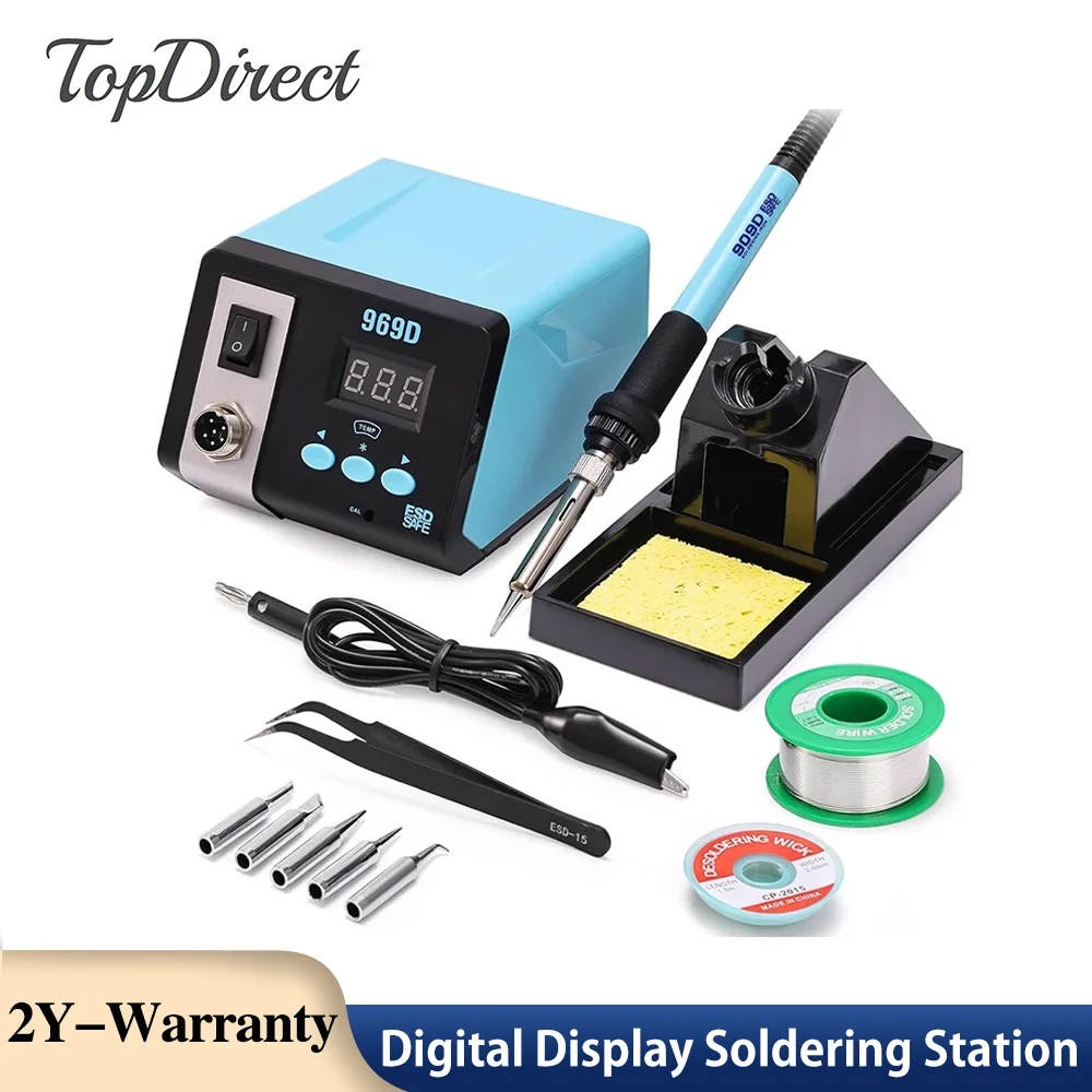 75W Electric Soldering Iron Dual CNC Digital Display Soldering Station Welding Station Welding Maintenance Tool Accessories