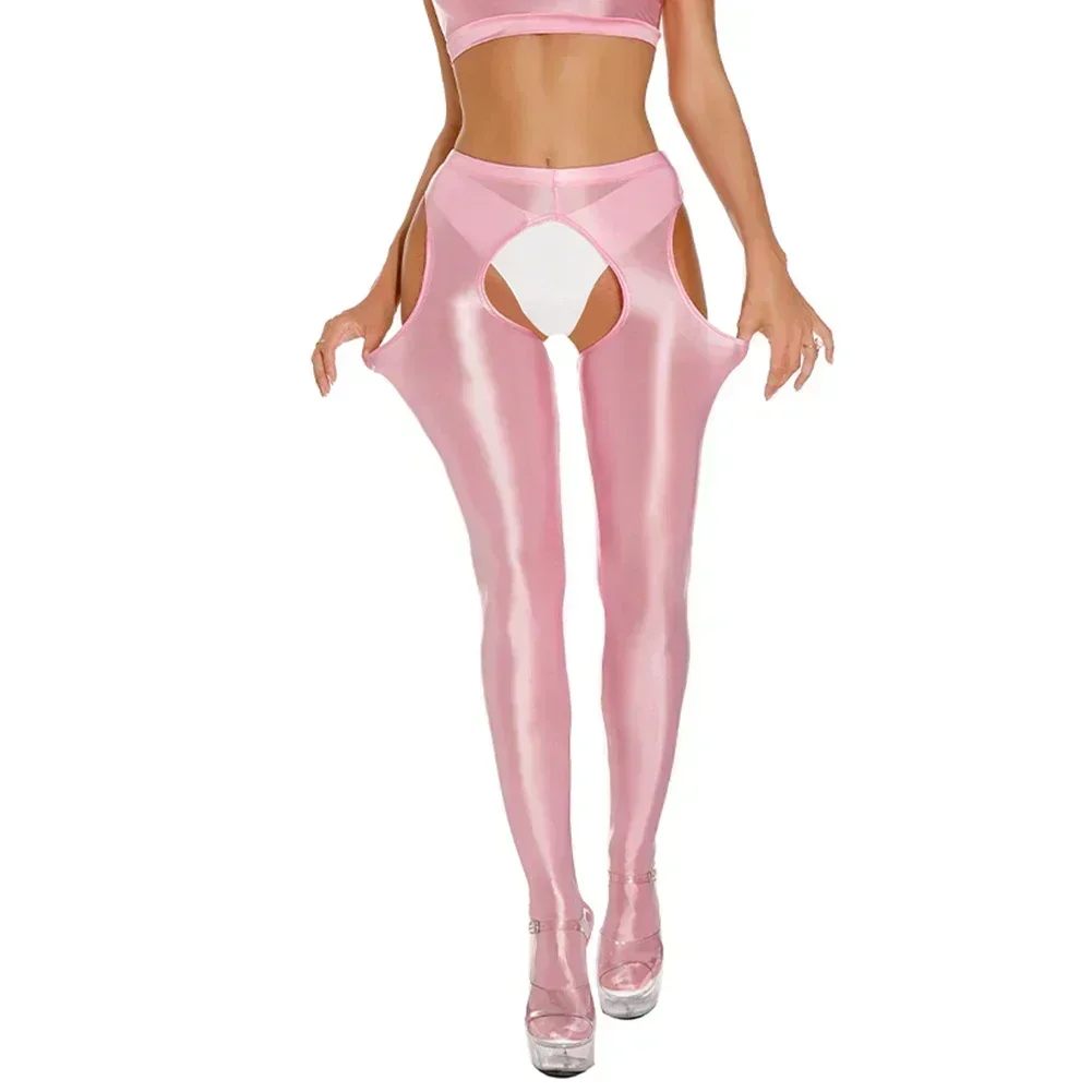 المرأة بناطيل ضيقة مثيرة جوفاء لامعة شير بسط مفتوحة المنشعب نحيل الرقص اليوغا السراويل مفتوحة نهاية إغراء موحدة