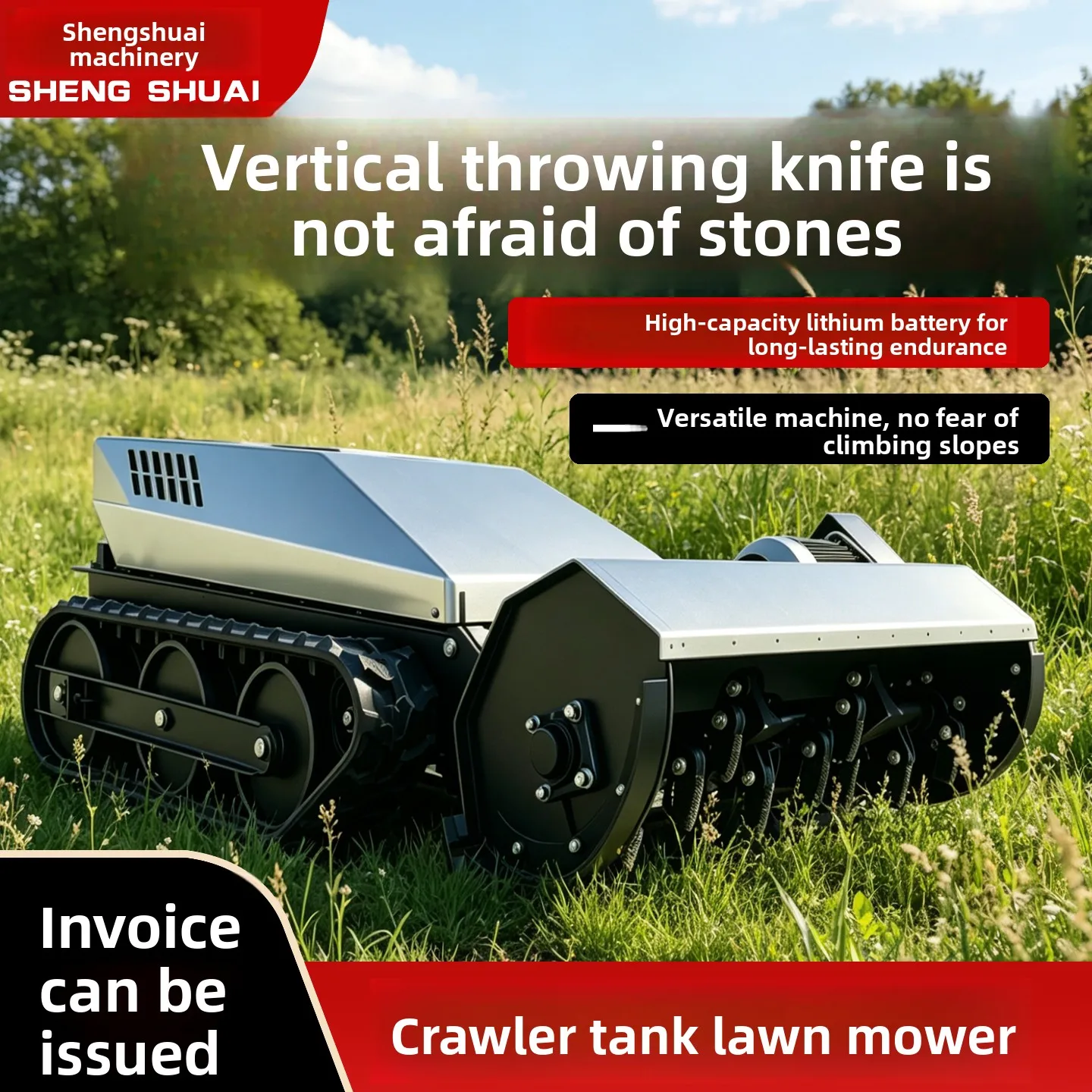 CX all-terrain crawler remote control lawn mower orchard hilly mountainous area is not afraid of stonesemotel high efficiency