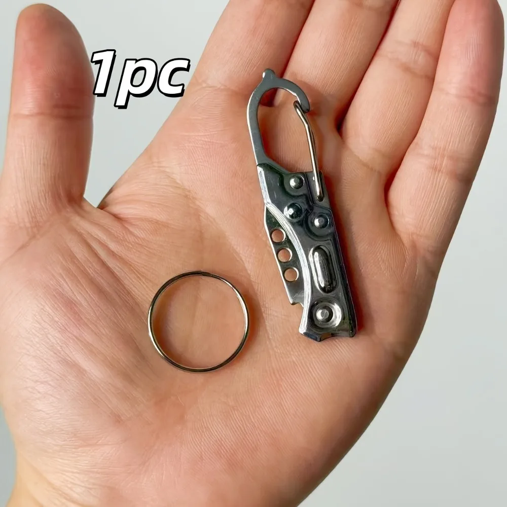 Mini portable folding knife, stainless steel keychain knife, outdoor EDC tool, household unpacking knife - Detail 1