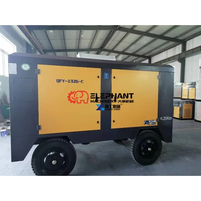 Wheeled Mobile Compressor Labor-saving Movement Applicable To Remote Field Work and Temporary Operation Sites