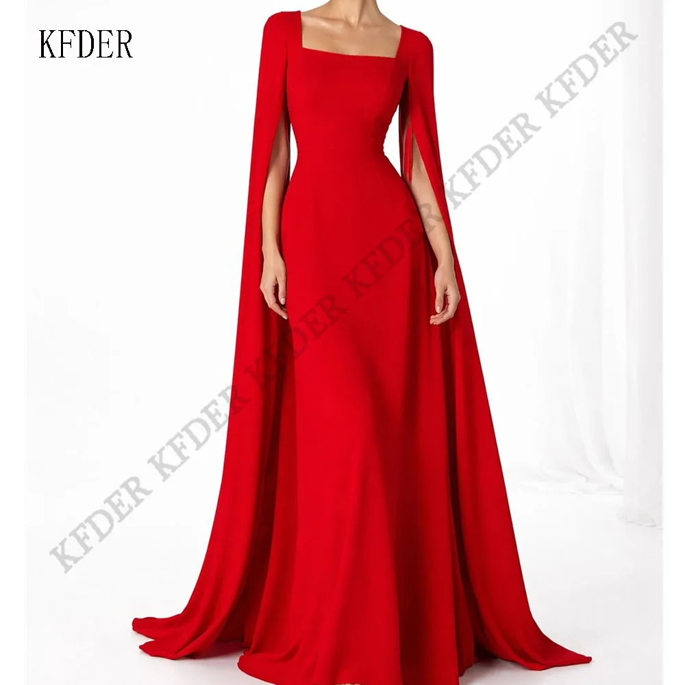 Red Aso Ebi Mermaid Prom Dress Long Jacket Sleeves Satin Evening Dress Formal Party Prom Reception Birthday Gowns