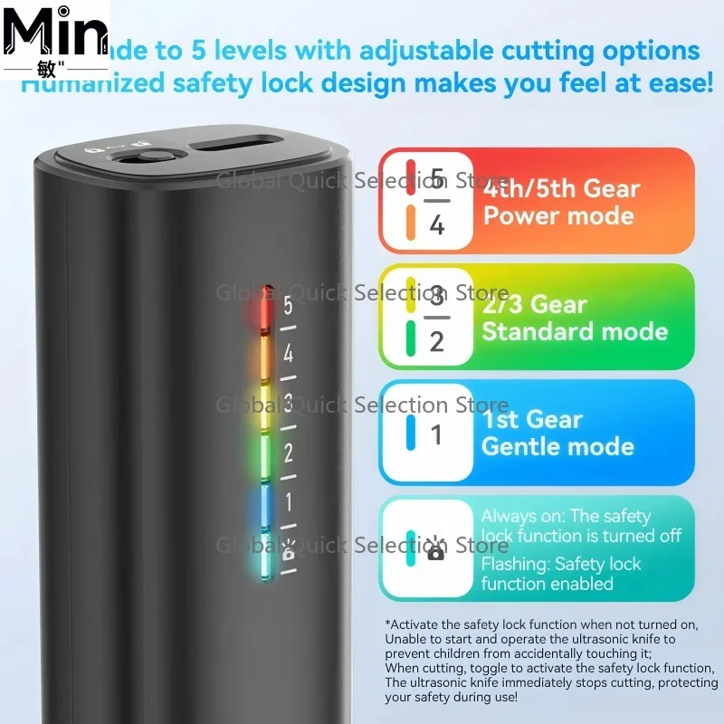 Awgem 45W Handheld Ultrasonic Cutter Ultrasonic Cutting Knife DIY Carving Tool for Plastic Resin 3D Printing Textile