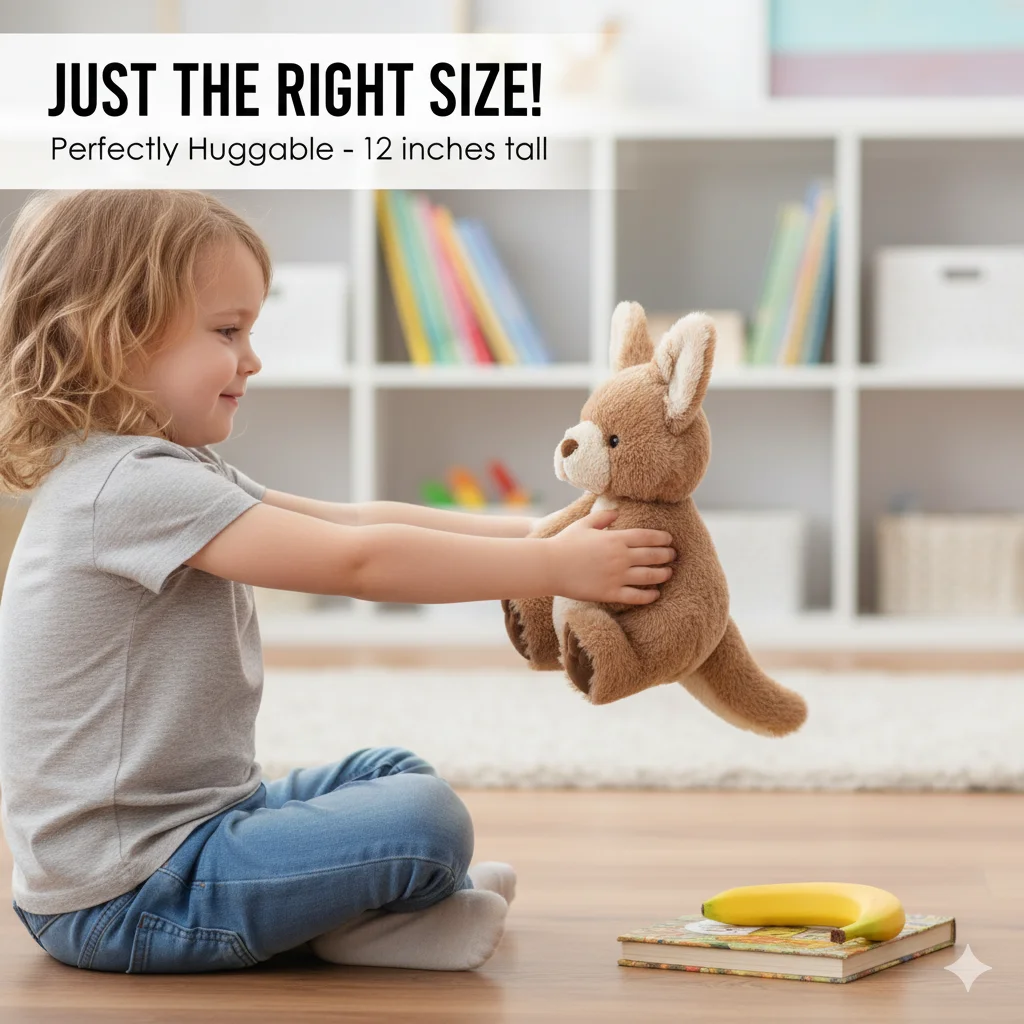 Kangaroo Sofia Plush Toy Cute Stuffed Animals Doll Sleeping Pillow For Girls Birthday Gift Soft Animal Plush Toy For Kids