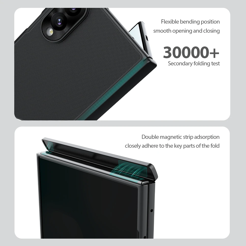 Etui Magsafe do Samsung Galaxy Z Fold 8 Fold8 5G Nillkin Frosted Fold Prop Fonrt + Back Magnetic Cover — zdjęcie produktu 3