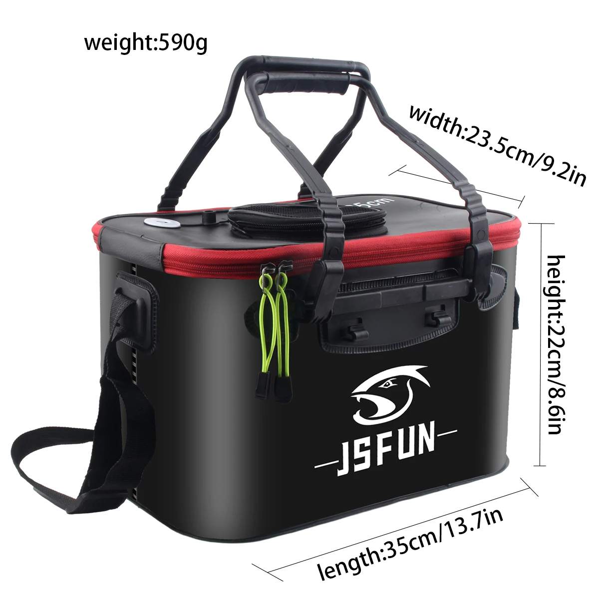 Angeln Eimer Falten Verdickung Lebenden Fisch Eimer Ohne Sauerstoff Pumpe Tragbare EVA Wasser Tank Outdoor Angeln Live Fisch Box – Detail 6