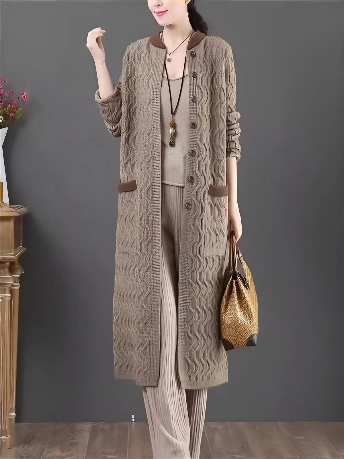 

Женские удлиненные кардиганы розового цвета: элегантные, изящные, в стиле преппи, с принтом, с защитой от солнца, с двойными карманами, кружевные, с флокированием, для повседневной носки, в уличном стиле