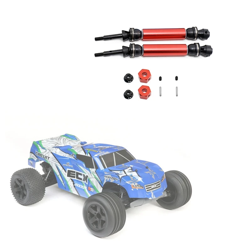 2Pcs Rear Drive Shaft CVD For 1/10 ECX 2WD Series Ruckus Torment Axe Brutus Circuit AMP RC Car Upgrade Parts