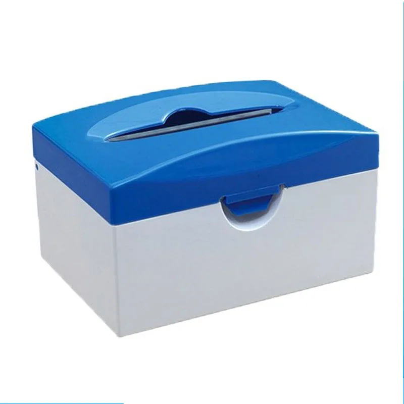 Dental Tissue Box For Dental Chair 1 Pcs Dental Post Mount Utility Paper Box Blue Cover Dental Chair Accessories