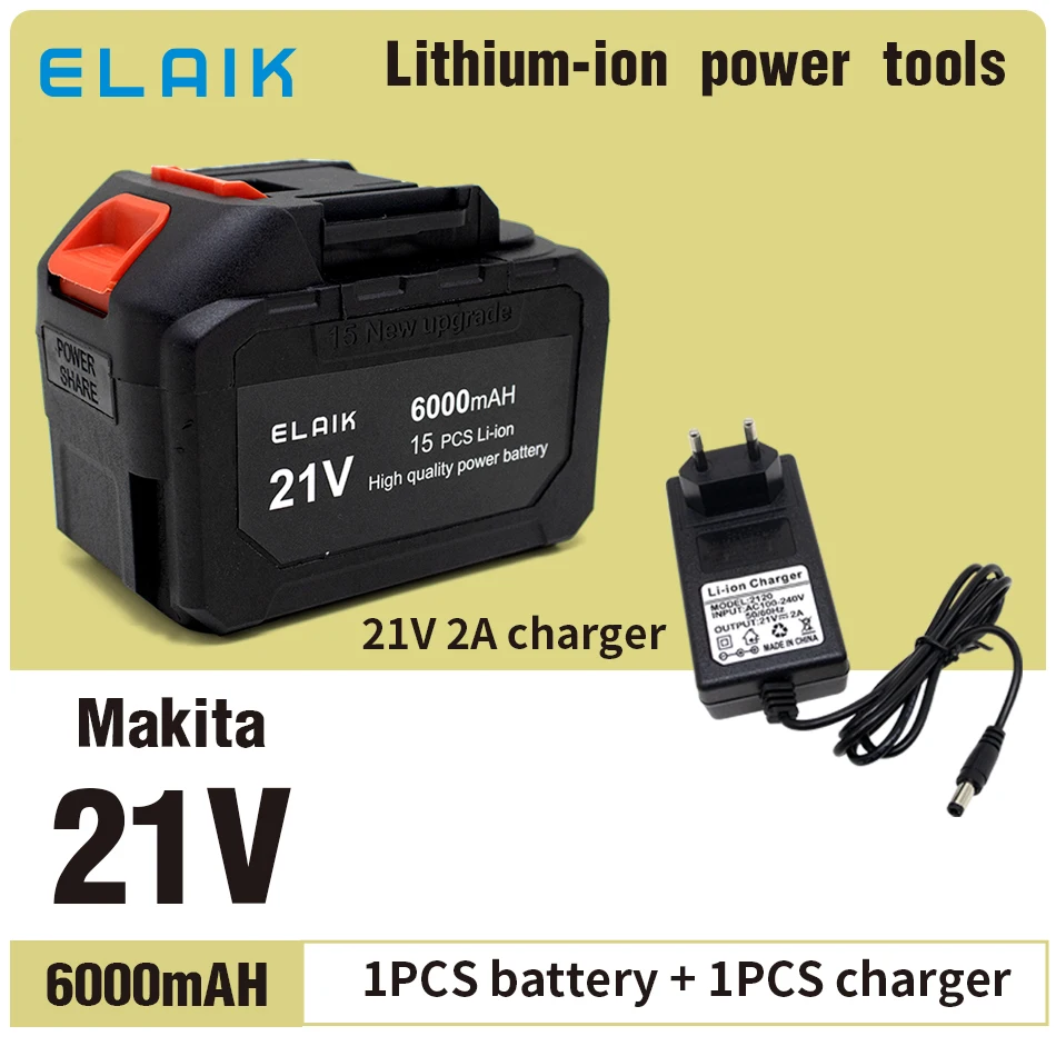 

Rechargeable battery for Makita Power tools Drill 18V4A4000MAH replaceable lithium-iric drill lithium ion battery large capacity